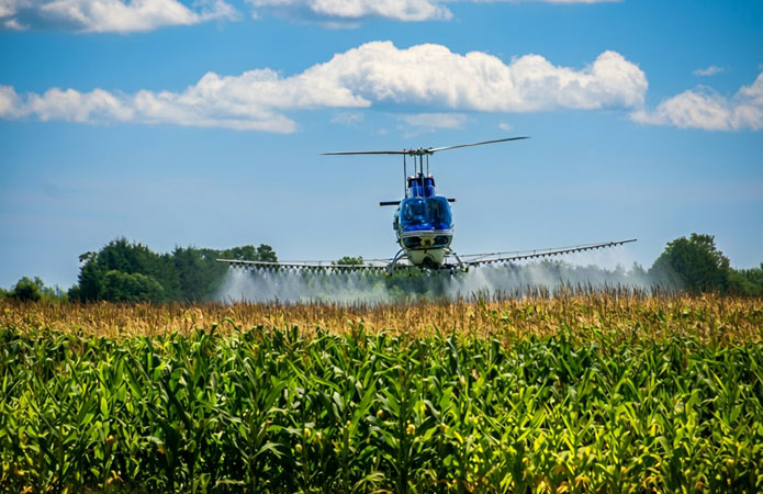 Helicopter Fertilizer Spreading Madison